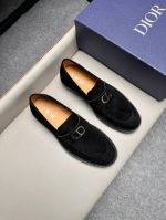 Dior Black calfskin Leather Shoes-Dior Man Business Leather Shoes